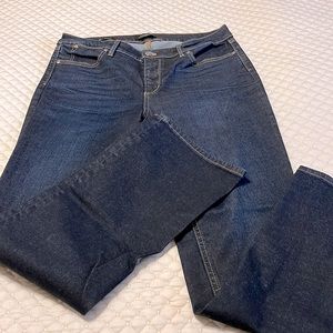 Talbots Petite Bootcut 5 pocket denim pants.